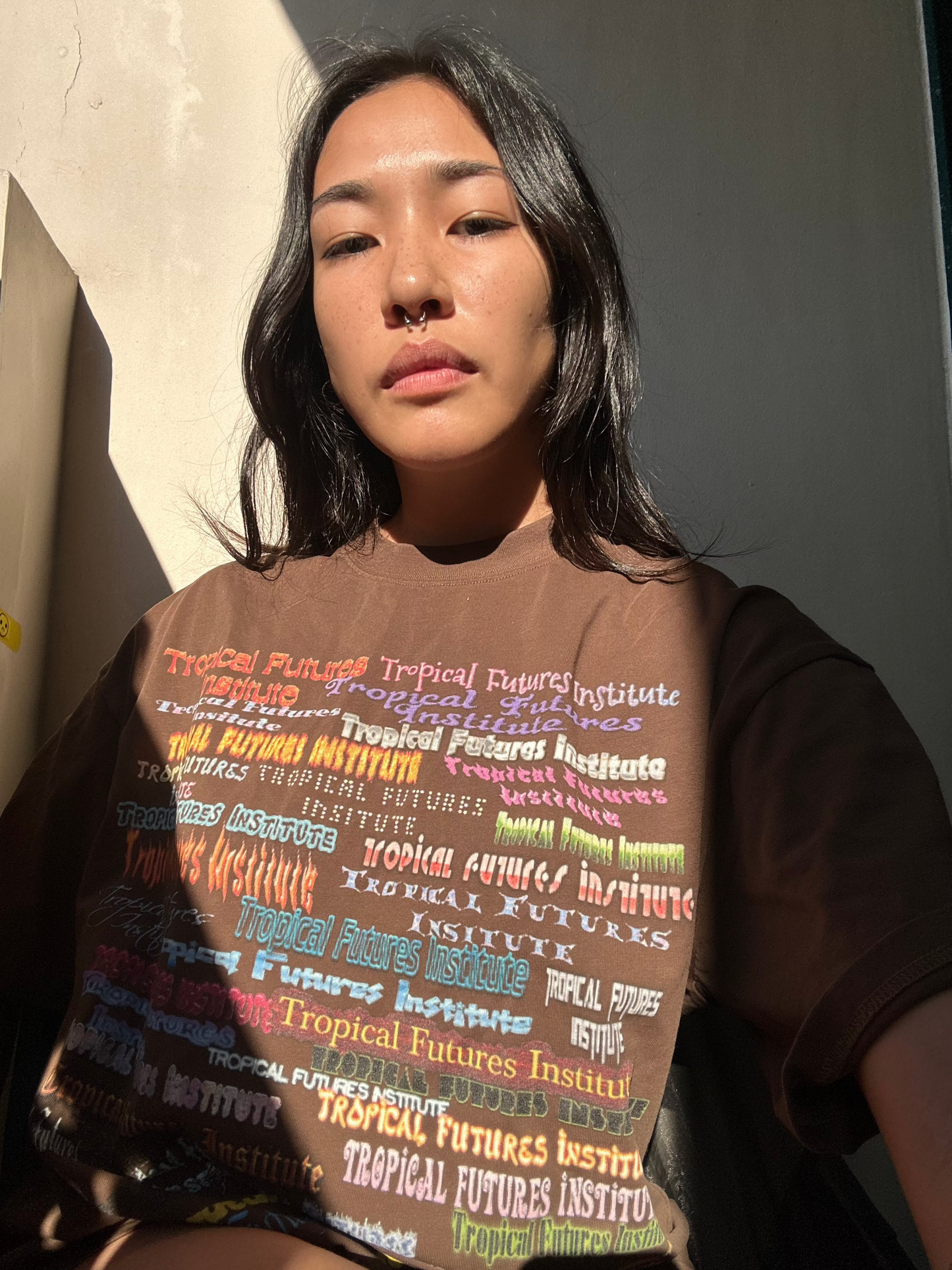 CoolText Logo on Brown Tee