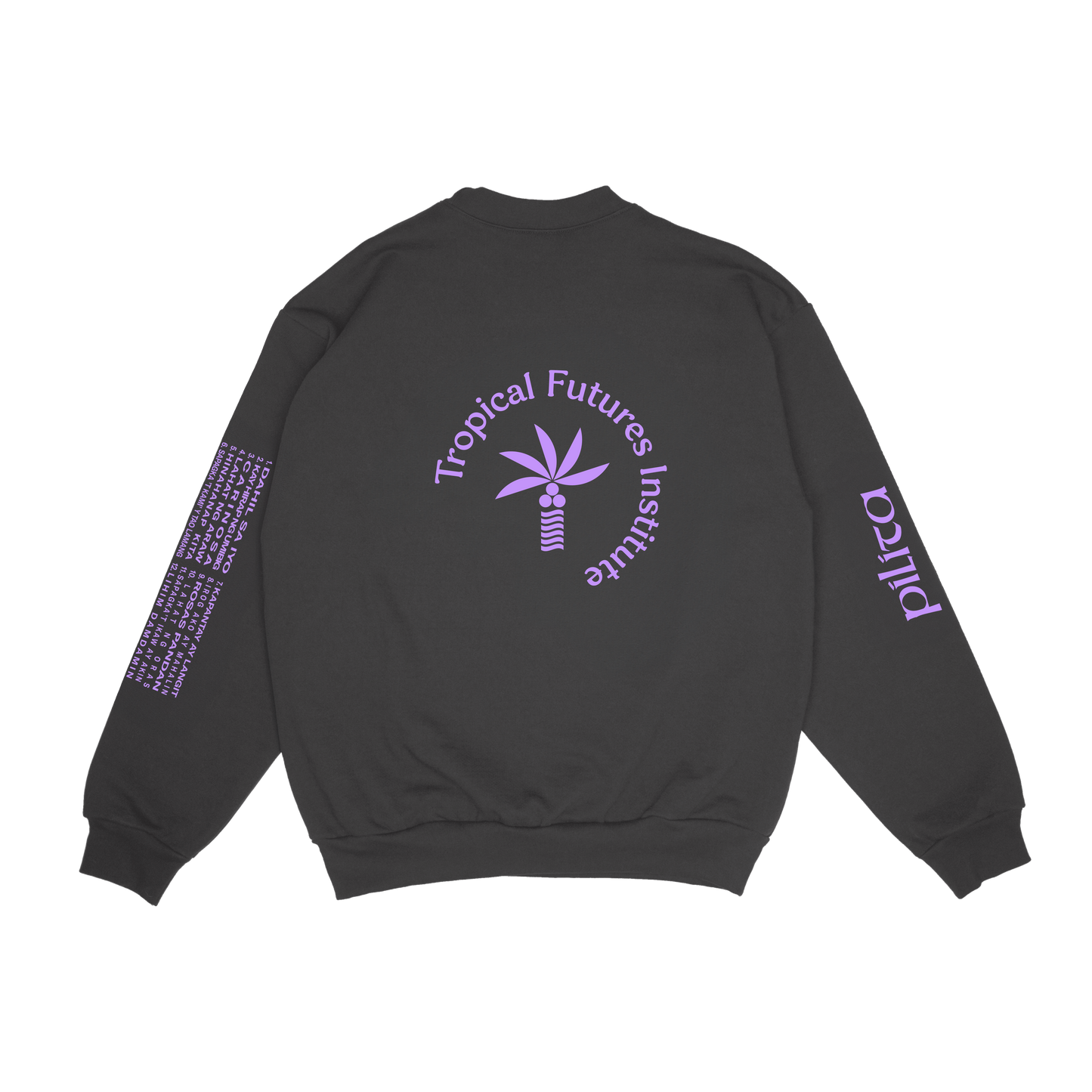 Philippine Love Songs Purple on Charcoal Long Sleeve