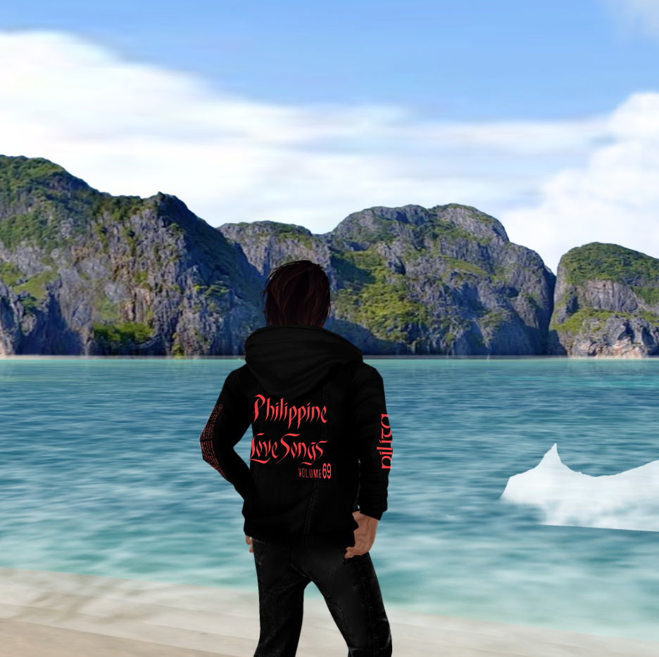 Philippine Love Songs OG Red on Black Hoodie