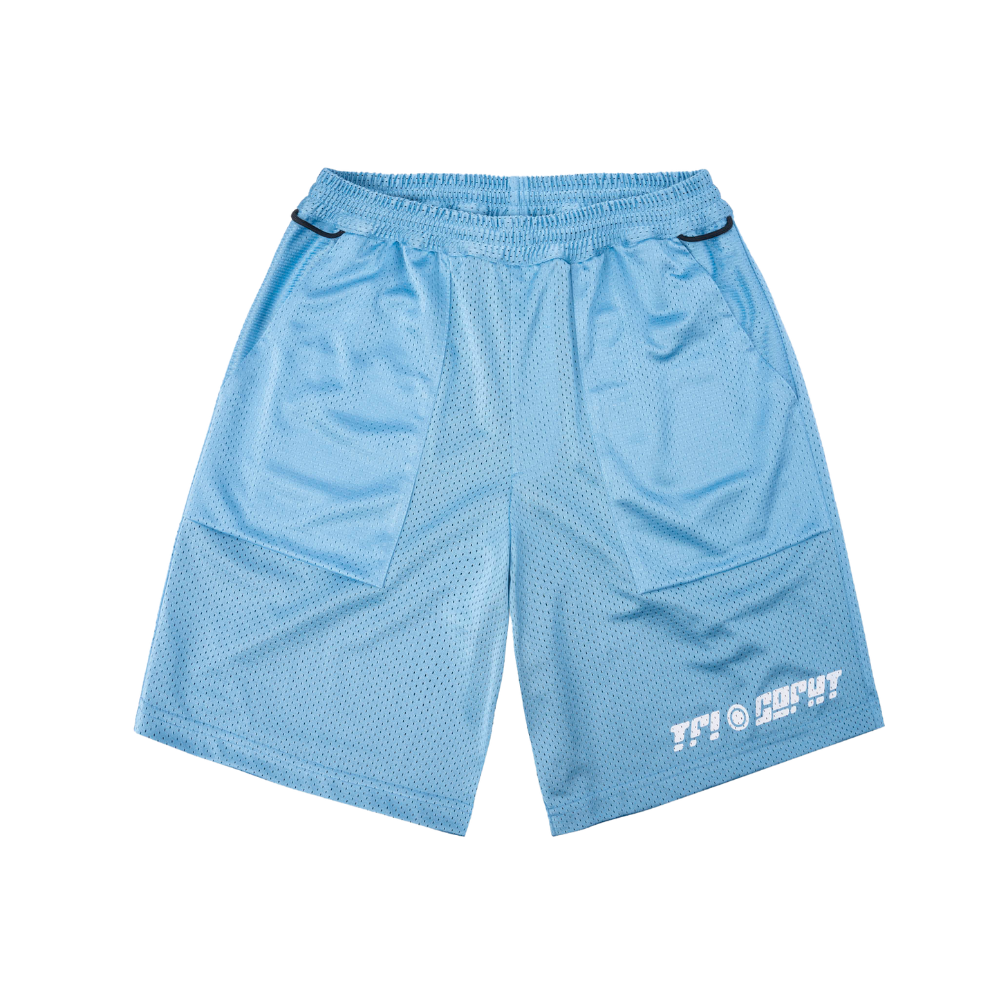 Goodfight x Tropical Futures Grocery Getter Cyber Cafe Shorts in Light Blue
