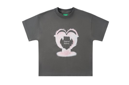 I <3 Dolphins Carbon Gray Baby Tee