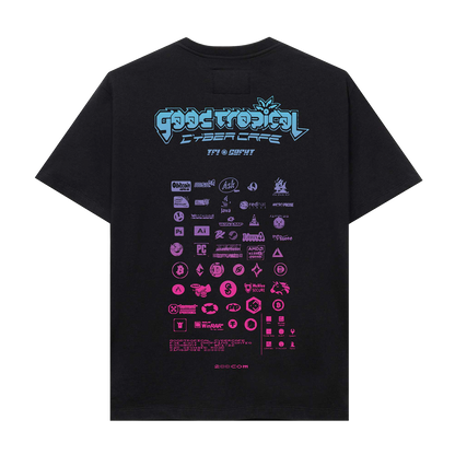 Goodfight x Tropical Futures Cyber Cafe Sponsor Tee Black