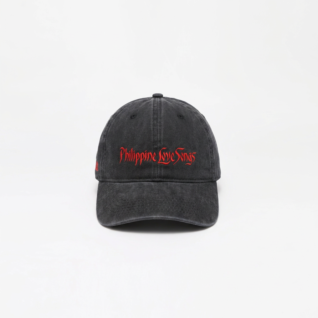 Philippine Love Songs Washed Dad Cap, front view