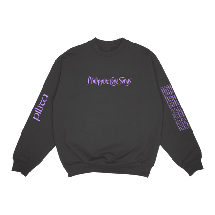 Philippine Love Songs Purple on Charcoal Long Sleeve